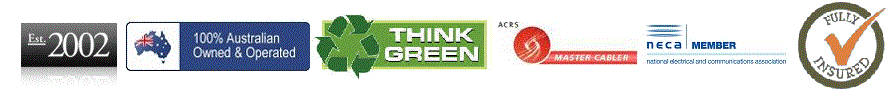 JBTECH - Insured, Licenced, Australian Owned & Operated, Established 2002, 15+ years, Green, Master Cabler. Electrician, Electrical, Cabling, Installer